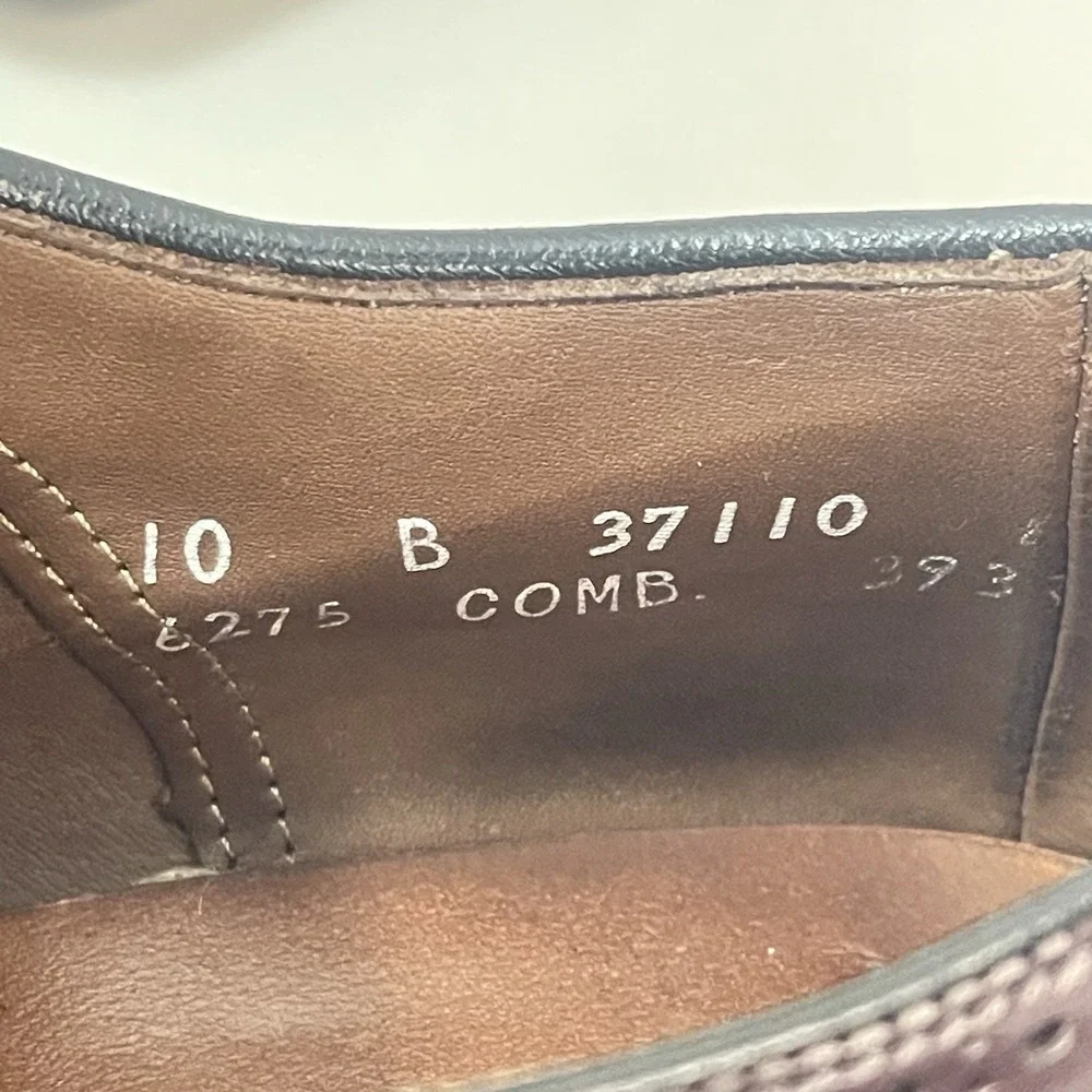 Allen‎ Edmonds Men's Mcallister Wingtip Oxford 10 B Burgundy